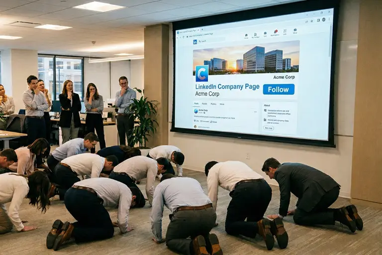 Your Obsession With Your Company's LinkedIn Page Is A Problem